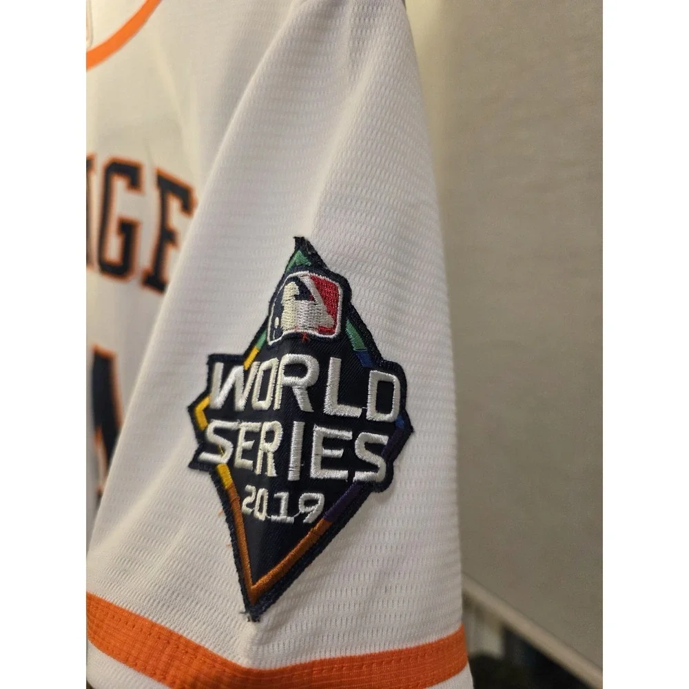 BASEBALL HOUSTON ASTROS SHIRT MAJESTIC SIZE L ADULT SPRINGER 4 World Series 2019